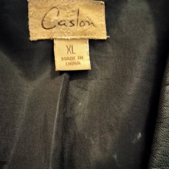 Black leather jacket. XL. - Picture 3 of 4